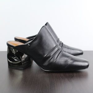 New H by Halston Kelsey Leather Mules